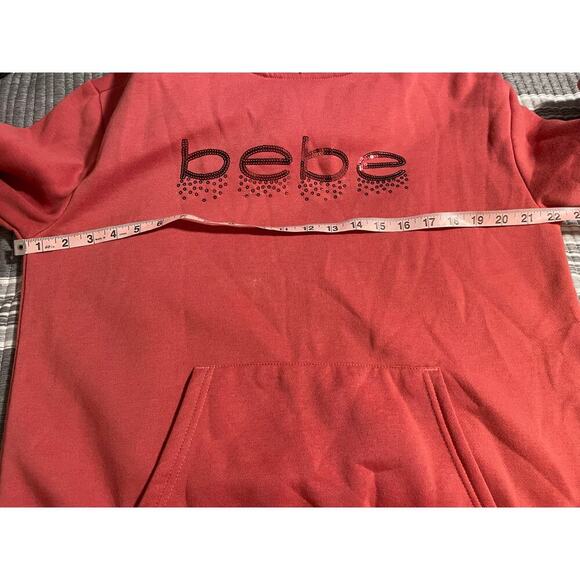 BeBe Pink Y2K Pullover sparkly hoodie size Large - Picture 6 of 8